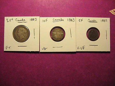 Extra Rare 1883  CANADA SET - Image 1 of 4