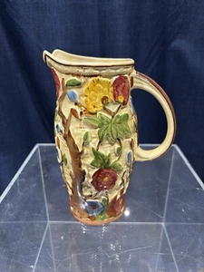 Vintage Indian Tree By H.J. Wood Hand Painted Water Pitcher Jug 26 EXCELLENT - Picture 1 of 8