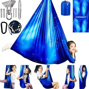 Sensory Swing for Kids & Adults Holds up to 300lbs Indoor & Outdoor Star Blue  - Picture 1 of 7