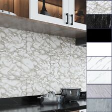 Modern Marble Tile Stickers Waterproof Wall Decoration for Kitchen and Bathroom