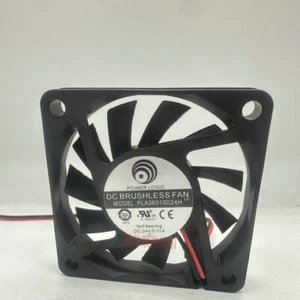 1 PCS   POWER LOGIC  Fan  PLA06010D24H  DC24V 0.11A 6010 6CM 2 wire  cooling fan - Picture 1 of 3