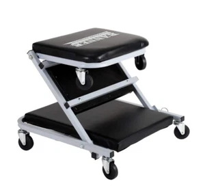 Black Mechanics Foldable Z Creeper Shop Rolling Casters Auto Cushion Seat Garage - Bild 1 von 3