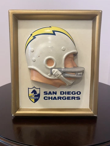 1965 San Diego Chargers AFL Technigraph Helmet Plaque Vintage Original Cover