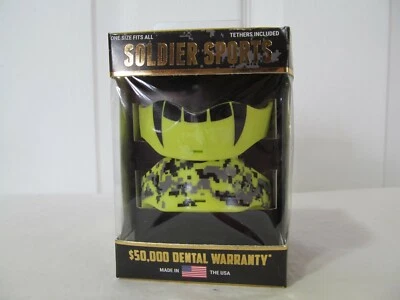 NUEVO EN CAJA SOLDIER SPORTS PERSONALIZADO TODOS LOS DEPORTES 2 PIEZAS. PROTECTOR LABIAL PROTECTOR BUCAL COLMILLOS NEÓN Foto 1 de 4