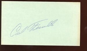 Carl Furillo Autographed 3 1/2 X 6 1/2 Index Card