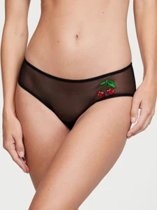Victoria's Secret Very Sexy Open-Back Cherry Embroidery Mesh Cheeky Panty L NEW - Bild 1 von 4