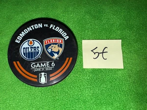 Edm Oilers vs Florida Panthers Stanley Cup Final 2024 Warm Up Puck Game 6 - Picture 1 of 2