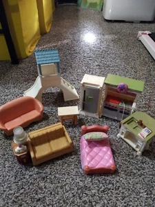 Fisherprice Loving Family Herd, Kühlschrank, Spüle Bett Couch Tisch Konvolut  - Bild 1 von 7