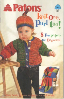 Knit One, Purl Too! Patons Pattern Book 500764 - Image 1 of 4