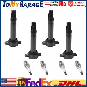 4 Ignition Coils + 4 Spark Plugs For Dodge Caliber Avenger Jeep Compass UF557 - Picture 1 of 13