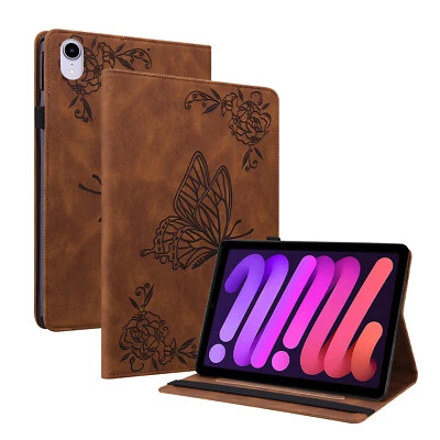 For iPad 10th 9th Gen 8th/Air/Pro 11/mini 6 Butterfly Leather Stand Wallet Case  - Image 1 of 4