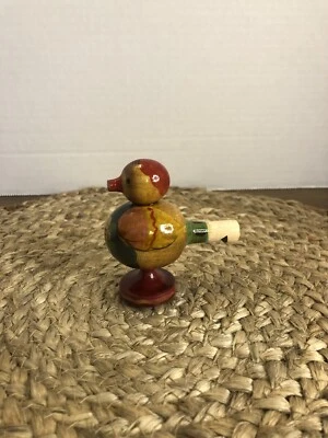 Silbato de pájaro de madera arte popular ruso vintage madera pintada a mano Foto 1 de 4