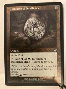 MTG Talisman of Resilience Modern Horizons 2 37/40 Retro Etched Foil Uncommon - Picture 1 of 1