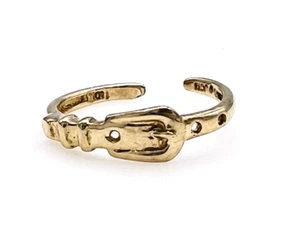 Signierter JCM Jacmel Mauritius 10K Gold Schnalle Zehenring verstellbar - Bild 1 von 8