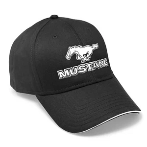 Ford Mustang Pony Black Baseball Hat - Picture 1 of 3