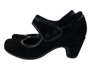 Decolte donna Earthies Lucca taglia 8B nere scamosciate Mary Jane tacco - Foto 1 di 15