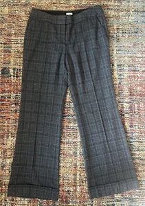 Semantiks Women's Charcoal Gray Plaid Dress Pants Career Pants Size 12 - Picture 1 of 10