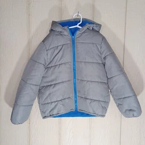 CARTER'S Coat Boys 8 Gray Child Kids Fleece Lined Puffer Warm Cold Weather GUC - Picture 1 of 12