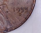 1955-D  RPM ( Repunched Mint Mark)Wheat Penny. Has damage.