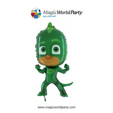 Palloncino Gekko geco Festa tema Super Pigiamini PJ Masks sagoma PJ Mask 80 cm