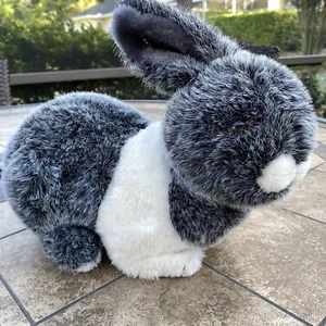 Vintage 1986 Applause white and gray bunny rabbit Realistic plush VTG - Picture 1 of 8