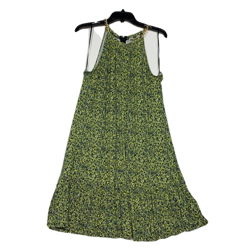 Abito Michael Michael Kors donna XL senza maniche blu giallo floreale catena reggicalze