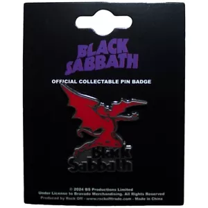 BLACK SABBATH Metal Pin Badge: LOGO & DAEMON: demon Official Merch fan gift £pba - Foto 1 di 11