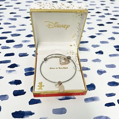 Disney Minnie Mouse Dije Pulsera Amor Acero Inoxidable Rosa Nuevo Regalo RV-$50 Foto 1 de 4