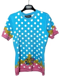 Versace Silk Jersey “la Vacanza” Pois And Baroque - Picture 1 of 7