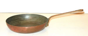VINTAGE KIRKHAM'S GLENS FALLS NY COPPER W/ TIN LINED SAUTE SKILLET PAN - Picture 1 of 6