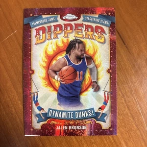 Jalen Brunson SSP 2024-25 Topps Chrome #D-14 DIPPERS Case Hit! - New York Knicks - Picture 1 of 2