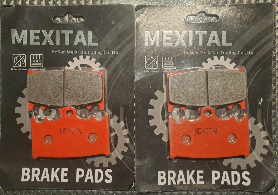 KAWASAKI ZZR 1100 1990/2001 LOT DE 4 PLAQUETTES DE FREIN AVANT MEXITAL - Photo 1/2