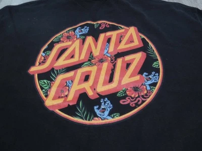 GA9 Santa Cruz SCREAMING HAND Skateboarding Camiseta Negra Talla Grande Foto 1 de 4