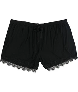 Seeing Stars Womens Lace-Trim Pajama Shorts, Black, Plus Size, 2X - Picture 1 of 2