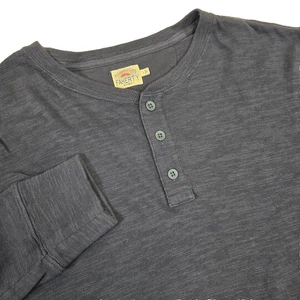 Faherty Men's Blue Long Sleeve Henley Shirt Size LARGE Preppy Classic Cotton - Picture 1 of 9
