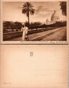 Postcard of Pope Benedict XV Garden View in Rome Italy - Picture 1 of 1