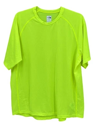 Camisa The North Face Para Hombre Grande Verde Neón Alta Visibilidad FlashDry Exterior Ropa Activa Foto 1 de 4