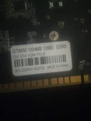 GTX 650 DDR5 1024MB 128GB Graphics Card Not Working For Parts Or Repair - Image 1 of 4