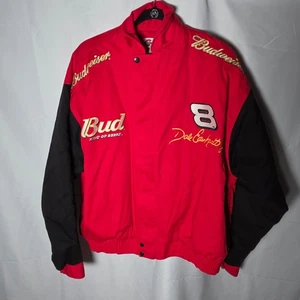 Y2K Budweiser Dale Earnhardt Jr 8 Racing Jacke Gr. Medium rot schwarz bestickt - Bild 1 von 16