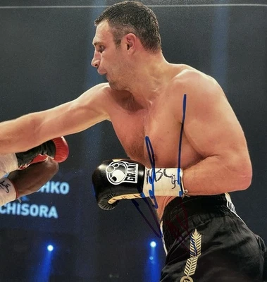 Vitali Klitschko signiert Ukraine WM Box Champion Foto Autogramm signed (24) - Bild 1 von 3
