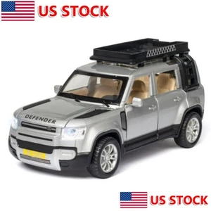 Modelo de coche Land Rover Defender 1:32 diecast con baterías colección de coches plateado · - Imagen 1 de 1