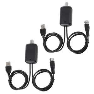 2pcs Professional HDTV Antenna Amplifier Signal Booster TV High Gain Indoor - Picture 1 of 14