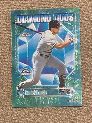 1997 Topps Chrome Diamond Duos Dante Bichette Andres Galaragga REFRACTOR Rockies - Image 1 of 3