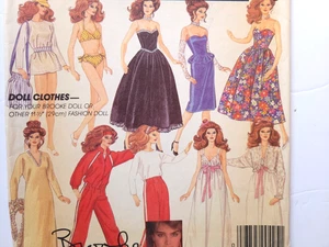 80s Vtg Brooke Shields Sewing Pattern for Fashion Doll Outfits McCall's 9283 - Picture 1 of 6