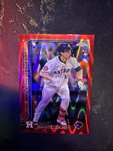 2025 Topps Chrome Shay Whitcomb Red Wave Ray /5 - Picture 1 of 2