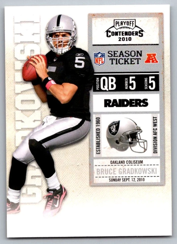 2010 Playoff Contenders Bruce Gradkowski Oakland Raiders #69 - Image 1 of 2