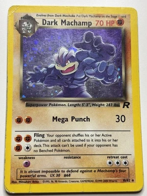 2000 DARK MACHAMP 10/82 TEAM ROCKET UNLIMITED HOLO RARE POKEMON TCG - Image 1 of 4