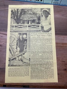 De colección 1940 Tía Fannys Cabin Smyrna GA Periódico Artículo Copias Antigüedades B57 - Imagen 1 de 5