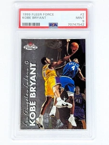 Fleer Force #2 Kobe Bryant 1999-00 PSA 9 Los Angeles Lakers Salón de la fama - Imagen 1 de 2