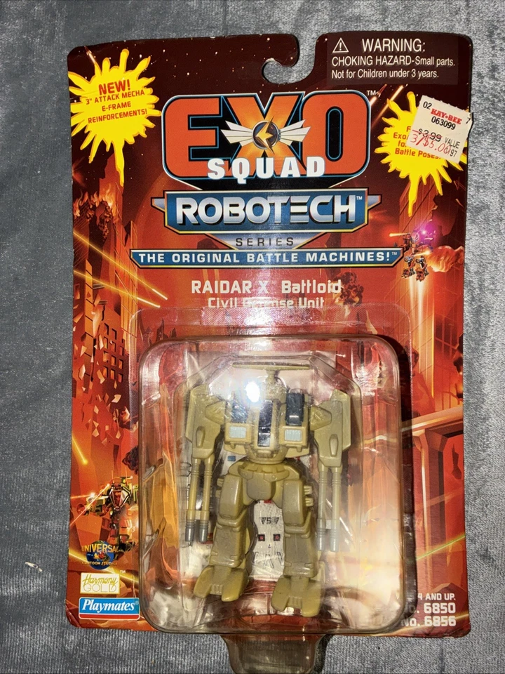 Robotech Raidar X Battloid Civil Defense Unit 3" Action Figure Mech Toy